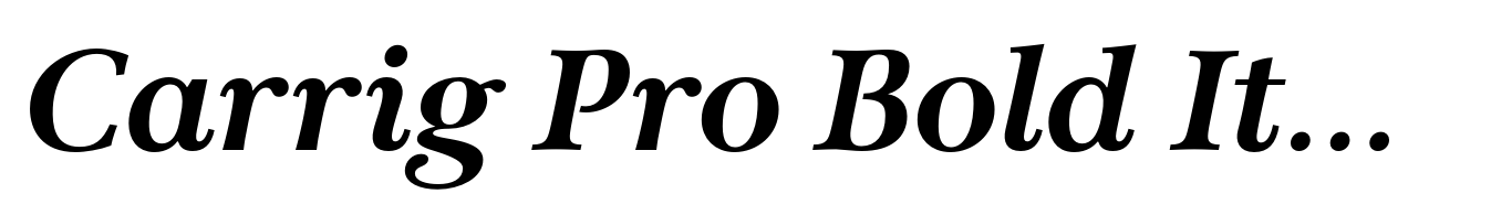 Carrig Pro Bold Italic